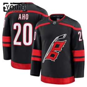 Carolina Hurricanes Fanatics Premium Sebastian Aho 2024-25 Heim Schwarz Trikot - Kinder